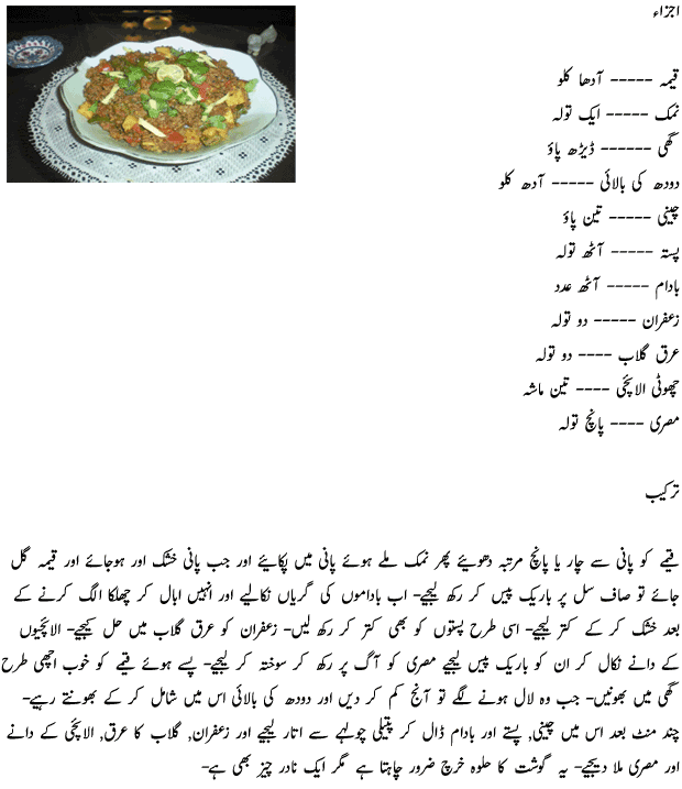 gosht ka halwa Recipe in Urdu 