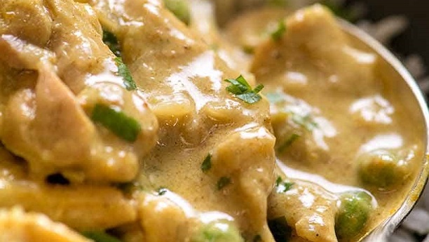 Curried Chicken Salad with Sweet Green Peas