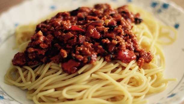Spicy Keema Spaghetti