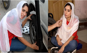ایک دن میں 22 ہزار سے زائد پیسے کما لیتی ہوں ۔۔ گاڑیوں کے پنکچر لگانے والی پاکستان کی یہ پہلی لڑکی کون ہے؟