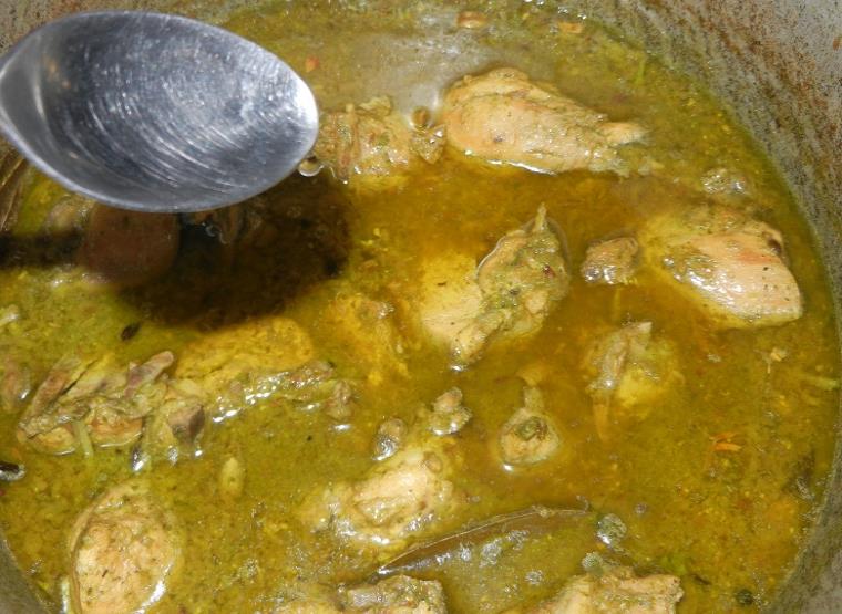 chicken green qorma recipe