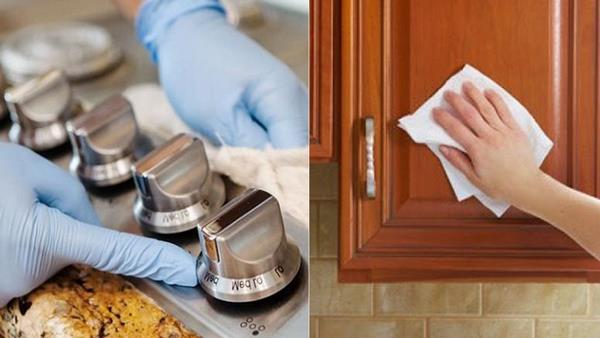 Kitchen Cabinet Aur Chulha Saaf Karne ka Tarika