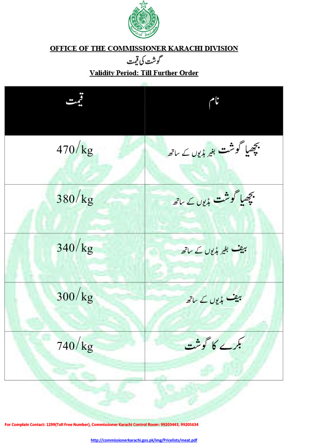 Beef Price List karachi Mutton Price List karachi Bachat Bazar Beef