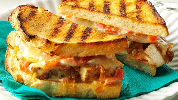 Cheesy Grilled Chicken Sandwich Recipe By Mehwish Ahmed  Appetizer and Snack Recipes in English