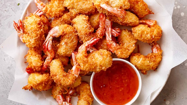 Fried Prawns with Hot Sauce