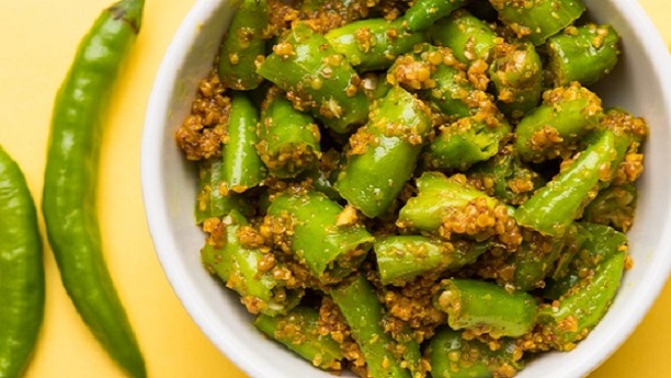 Green Chilli Pickle (Hari Mirch Achar)