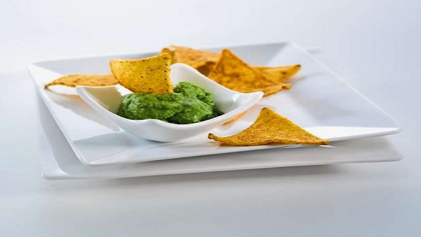 Green pea dip with Nachos by Chef James Martin