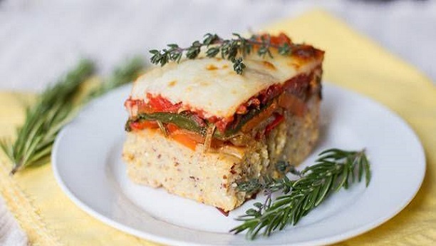 Polenta Baked Vegetables with Cheese