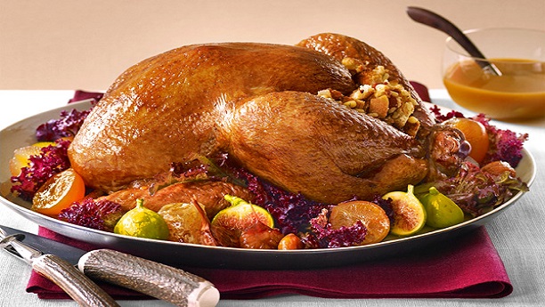Roast turkey & stuffing in a pan by Gordon James Ramsay