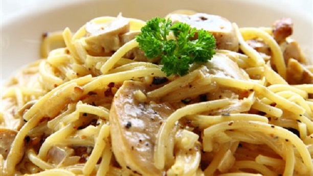 Spaghetti with Chicken Carbonara