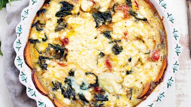 Spinach, Potato And Goat's Cheese Tart