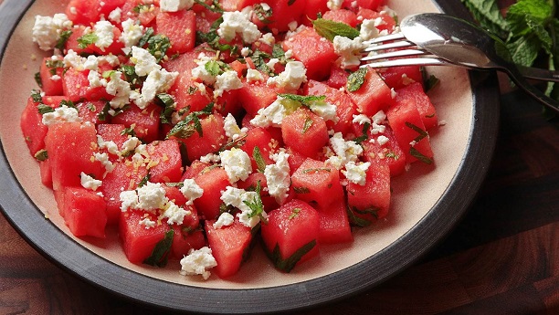 Watermelon and Fetta Cheese Salad  by Chef Jawad Munshi