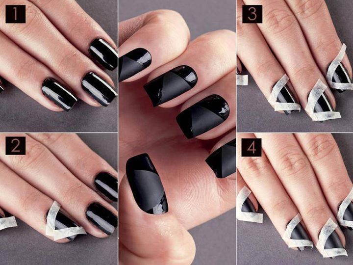 nail art for small nail black