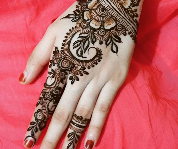 Latest Indian Back Hand Mehndi Design